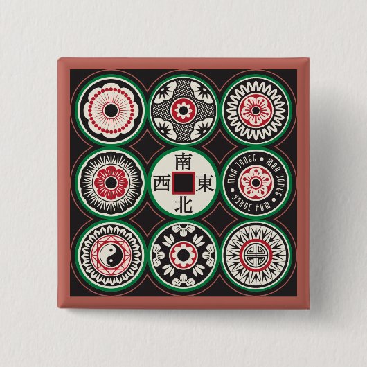 マジョンワンドットコインボタン 缶バッジ (正面)