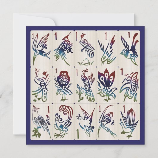 マジョンワンバムズフラットカード 招待状 (正面)