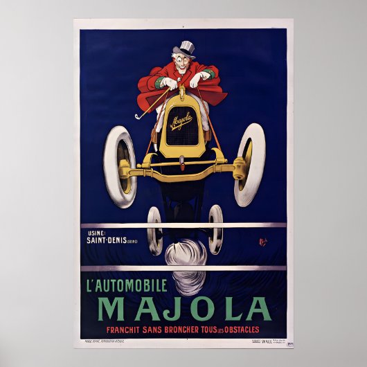 マジョーラ自動車ポスター - ビンテージ ポスター 印刷 (正面)