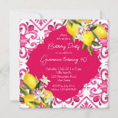 マジ地中海のリカマゼンタタイルレモンパーティー 招待状 (正面)