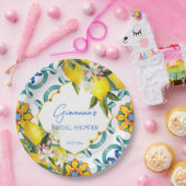 マジ地中海のリカ瓦レモンブライダルシャワー ペーパープレート (パーティー)