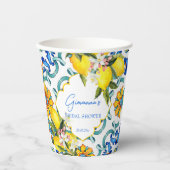 マジ地中海のリカ瓦レモンブライダルシャワー 紙コップ (正面)