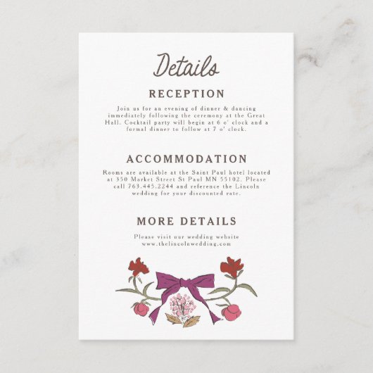 マジ素朴タン弓と花結婚の詳細 エンクロージャーカード (正面)