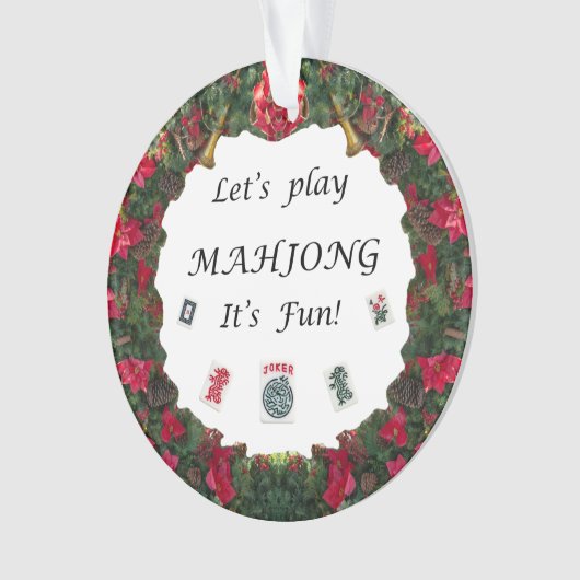 マジ遊ンのおもしろいのまわりにリース オーナメント (正面)