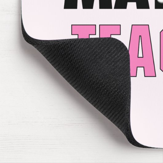 マスおもしろい先生ピンク消しゴム マウスパッド (コーナー)