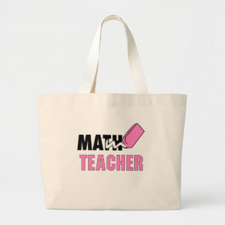 マスおもしろい先生ピンク消しゴム ラージトートバッグ