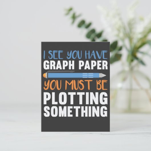 マスおもしろい演算先生ジオメトリの描画ユーモア ポストカード (スタンド正面)