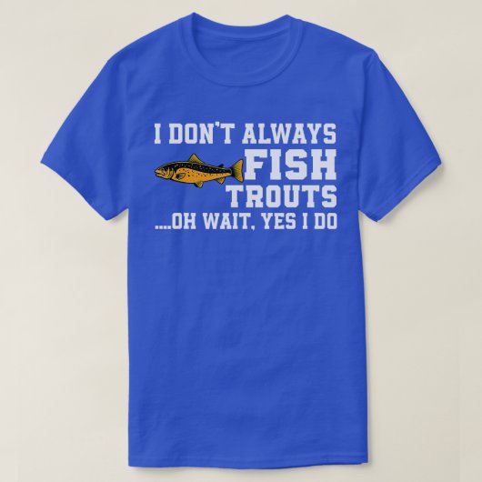 マスおもしろい魚釣り引用文ブラウンマス魚フライ Tシャツ (デザイン正面)