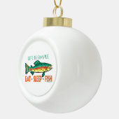 マスおもしろい魚釣り セラミックボールオーナメント (右)