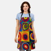 マスと円、抽象芸術、ワッシリー・カンディンスキー エプロン (着用した状態)