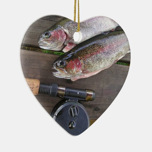 マスのはえの魚釣り セラミックオーナメント (右)