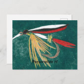 「マスのひれ」クラシックは釣りをし、釣りをする シーズンポストカード (正面/裏面)