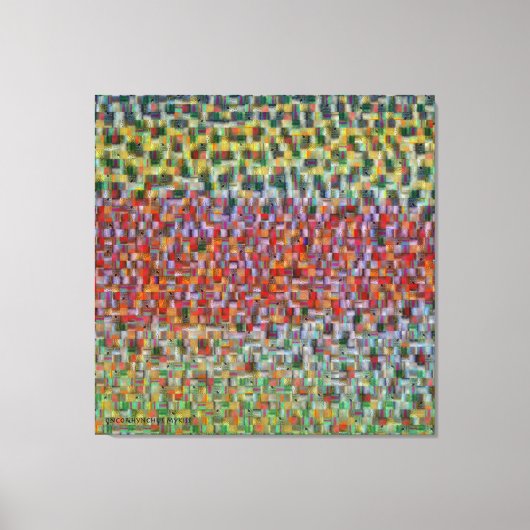 マスのスキンモンタージュ – レインボーマス キャンバスプリント (正面)