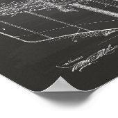 マスのバスケット1921特許技術Chalkboard ポスター (角)