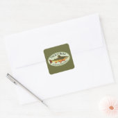マスのバム – Brook Trout Brookie Fly Fishing スクエアシール (封筒)