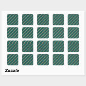 マスのヒレをグリーンにタイル張りのウェットフライ スクエアシール (シート)