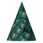 マスのヒレをグリーンにタイル張りのウェットフライ パーティーハット (左)