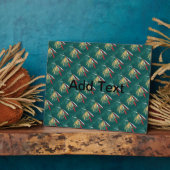 マスのヒレをグリーンにタイル張りのウェットフライ フォトプラーク (側面)