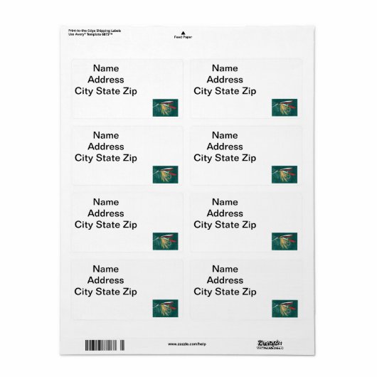 マスのヒレをグリーンにタイル張りのウェットフライ ラベル (フルシート)