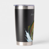 マスのフライ釣りギフトパパファーザーウォーターボトル 保温保冷タンブラー (右面)