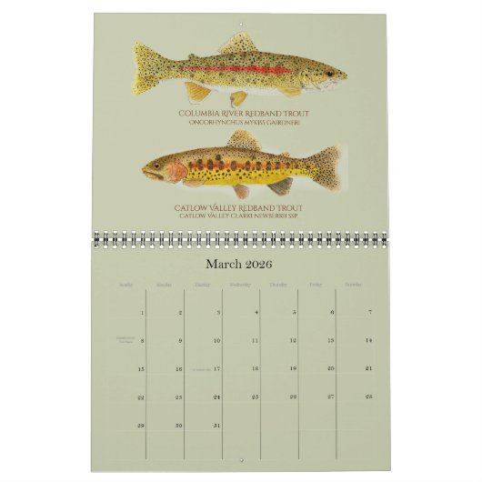 マスのポートレートのカレンダー カレンダー (3月 2026)