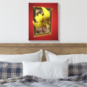 マスのユリの花が境界から外れている キャンバスプリント (インサイチュ (寝室))