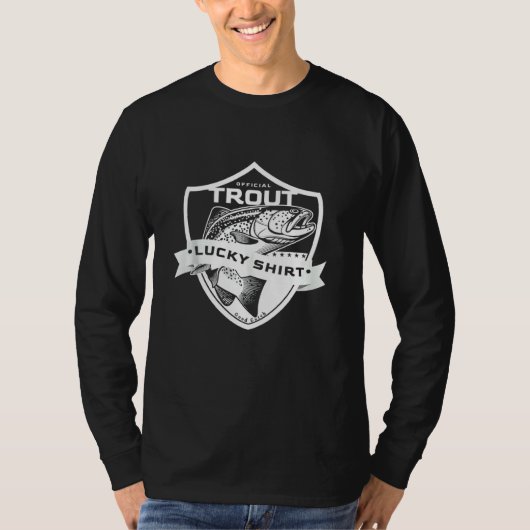 マスのラッキーおもしろい魚釣りアクセサリーTo Trout Fis Tシャツ (正面)