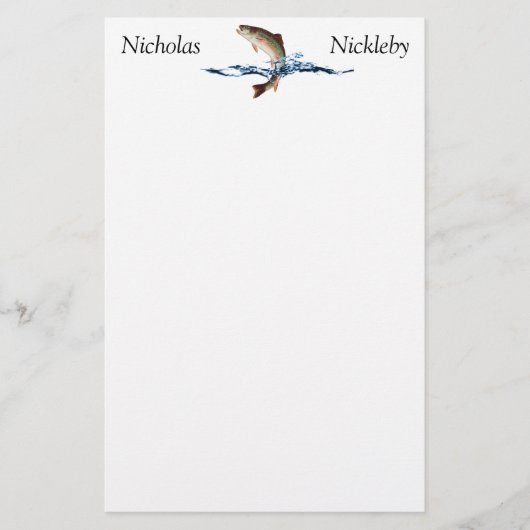 マスの乱獲 便箋 (正面)