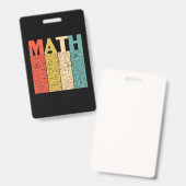 マスの先生 ヴィンテージ数学の定義 バッジ (正面＆裏面)