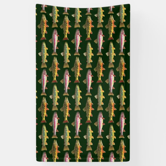 マスの列-釣り人 横断幕 (縦)