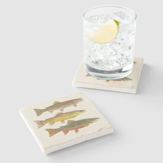 マスの美しいのコースター ストーンコースター (横)