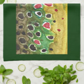 マスの茶色い魚 キッチンタオル (折り畳み)