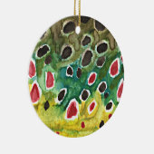 マスの茶色い魚 セラミックオーナメント (右)