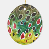 マスの茶色い魚 セラミックオーナメント (左)