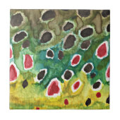 マスの茶色い魚 タイル (正面)