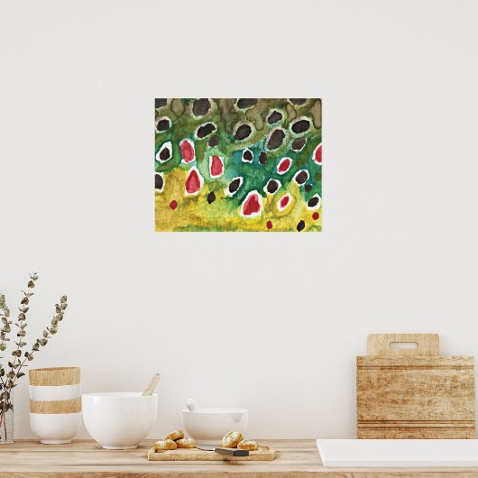 マスの茶色い魚 ポスター (キッチン)