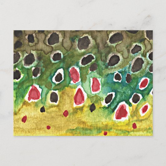 マスの茶色い魚 ポストカード (正面)