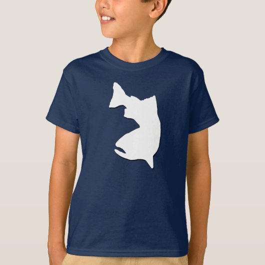 マスの魚釣りのベクターイメージ Tシャツ (正面)