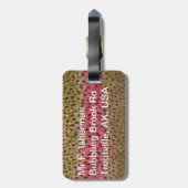 マスの魚釣りの荷物のラベル ラゲッジタグ (裏面縦)