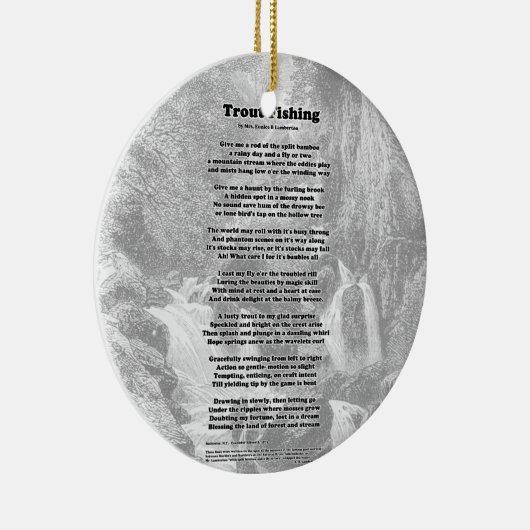 マスの魚釣りの詩 セラミックオーナメント (右)