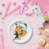 マスの魚釣り ペーパープレート (パーティー)