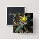 マスゆり野花 – Erythronium americanum 缶バッジ (正面&裏面)