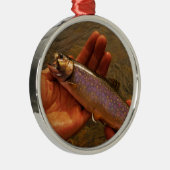 マスを手に メタルオーナメント (右)