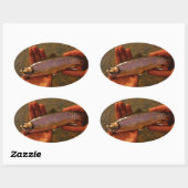 マスを手に 楕円形シール (シート)