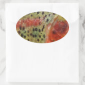 マスを手に 楕円形シール (バッグ)