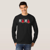 マスイカサマーフルーツスイカスライスモス Tシャツ (正面フル)