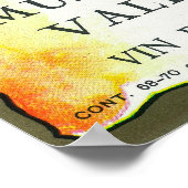 マスカットデヴァレンスワインラベルEurope ポスター (角)