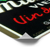 マスカットヴューワインラベルヨーロッパ ポスター (角)