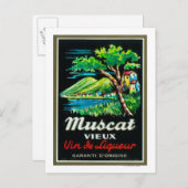 マスカットヴューワインラベルヨーロッパ ポストカード (正面/裏面)