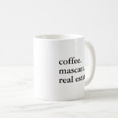 マスカラと不動産エージェントママの面白いデザイン コーヒーマグカップ (正面右)